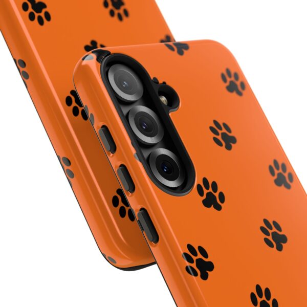Orange Paw Print Phone Case | Tough Cases | Pet Lover Gift, Animal Print Cases, Unique Phone Cover, Fun Accessories, Birthday Gift - Image 218