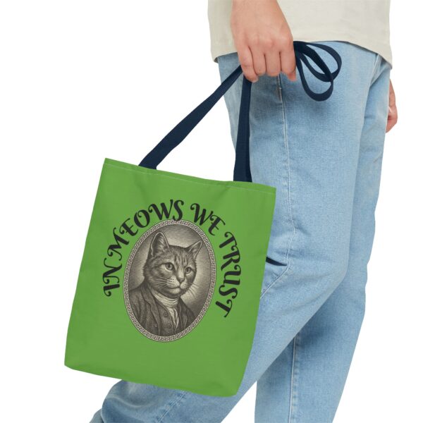Cat Lovers Tote Bag, In Meows We Trust, Funny Cat Bag, Pet Owner Gift, Stylish Shopping Tote, Animal Lover Accessory - Image 19