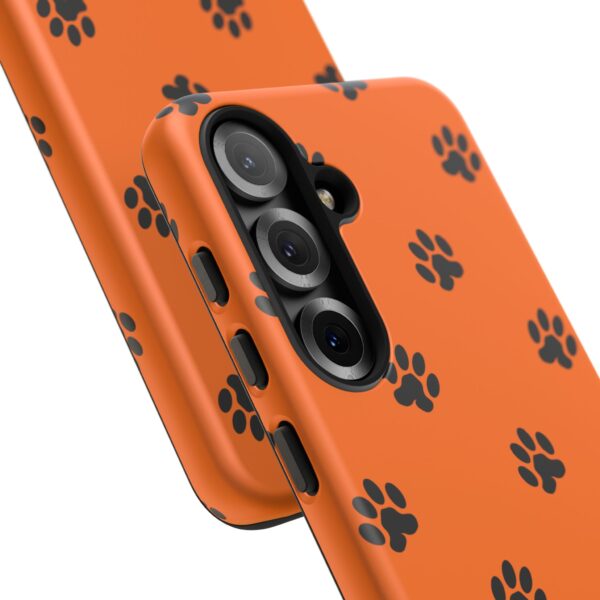 Orange Paw Print Phone Case | Tough Cases | Pet Lover Gift, Animal Print Cases, Unique Phone Cover, Fun Accessories, Birthday Gift - Image 214