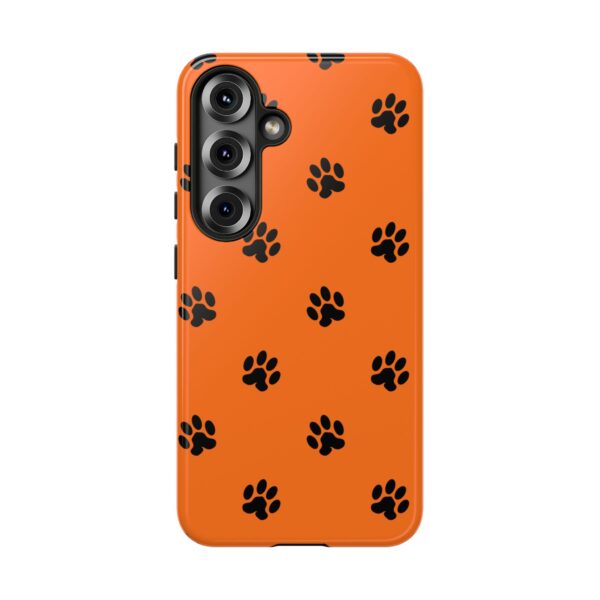 Orange Paw Print Phone Case | Tough Cases | Pet Lover Gift, Animal Print Cases, Unique Phone Cover, Fun Accessories, Birthday Gift - Image 209