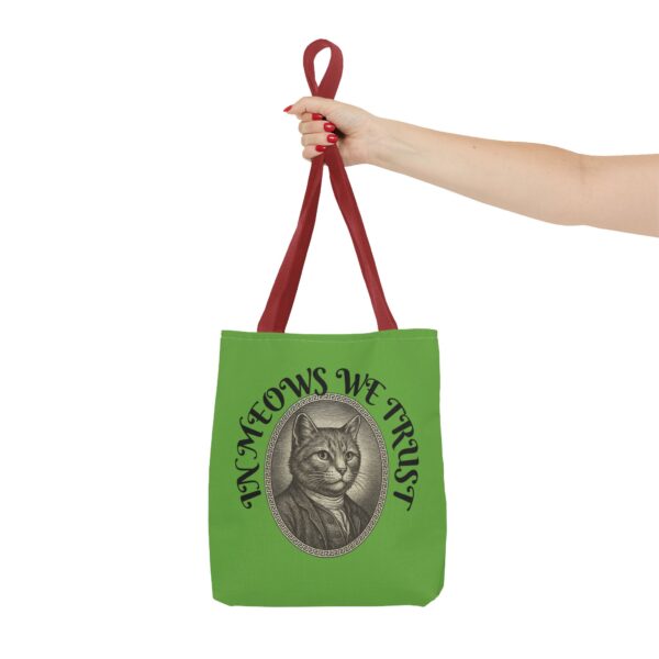 Cat Lovers Tote Bag, In Meows We Trust, Funny Cat Bag, Pet Owner Gift, Stylish Shopping Tote, Animal Lover Accessory - Image 8