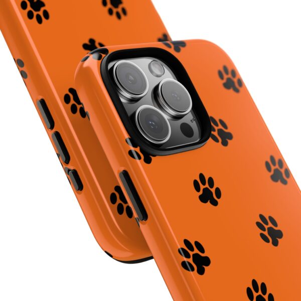 Orange Paw Print Phone Case | Tough Cases | Pet Lover Gift, Animal Print Cases, Unique Phone Cover, Fun Accessories, Birthday Gift - Image 202