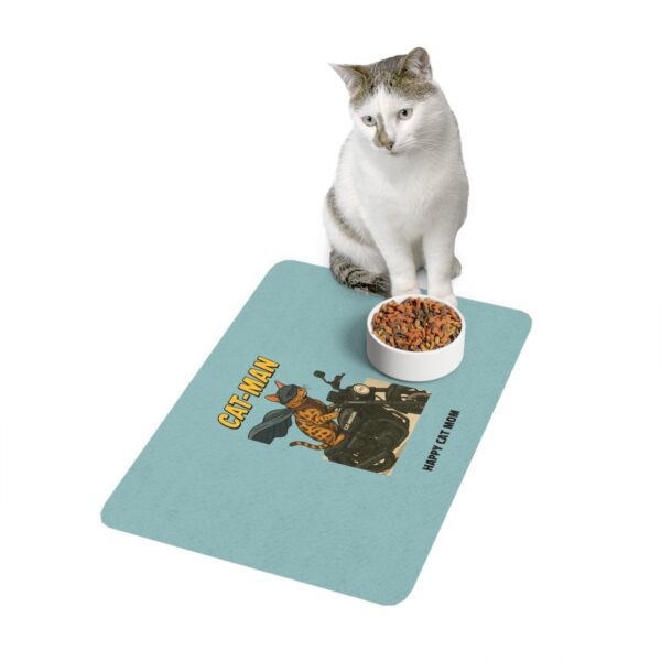 Funny Cat Food Mat - Humor for Cat Lovers, Pet Food Bowl Mat, Kitty Dining Mat, Unique Gift for Cat Parents, Decor for Pet Area - Image 3