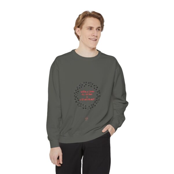 Cozy Cat Lover Sweatshirt, Winter Gift, Relaxed Fit Pullover, Cat-Themed Apparel, Holiday Sweater, Comfy Loungewear - Image 3