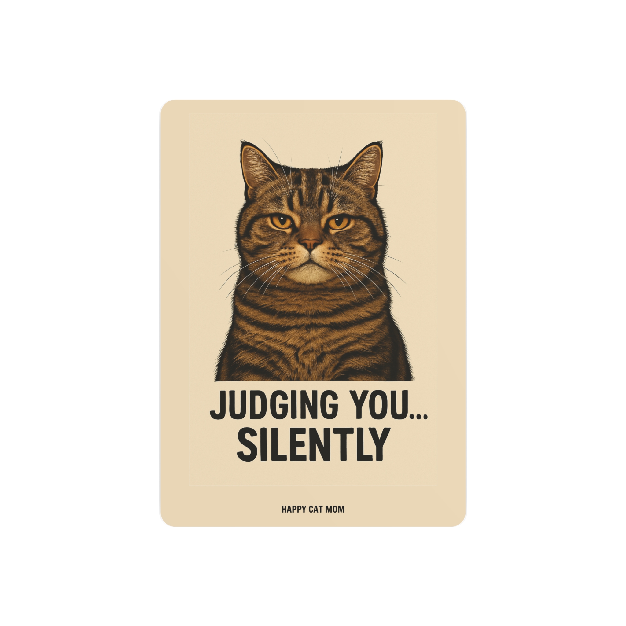 Judging Cat Metal Art Sign for Pet Lovers, Funny Home Decor, Cat Mom Gift, Wall Art, Unique Birthday Gift