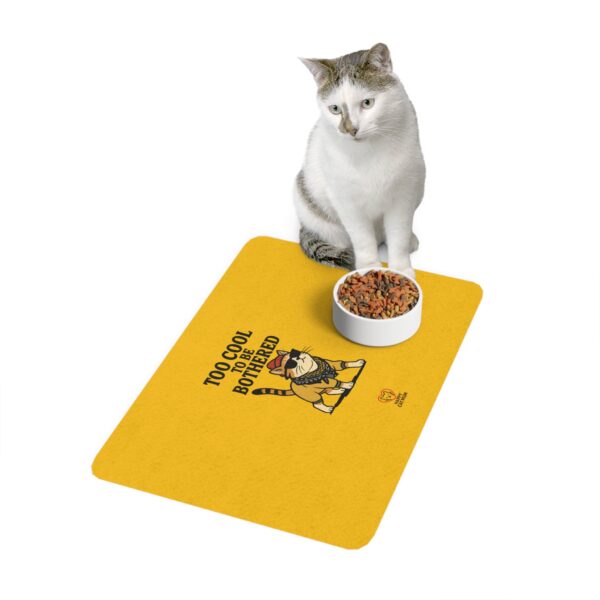 Funny Cat Food Mat - Humor for Cat Lovers, Pet Food Bowl Mat, Kitty Dining Mat, Unique Gift for Cat Parents, Decor for Pet Area - Image 3