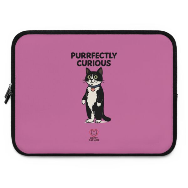 Cute Cat Laptop Sleeve - Purrfectly Curious, Cat Lover Gift, Tech Accessory, Animal Themed, Unique Design - Image 9