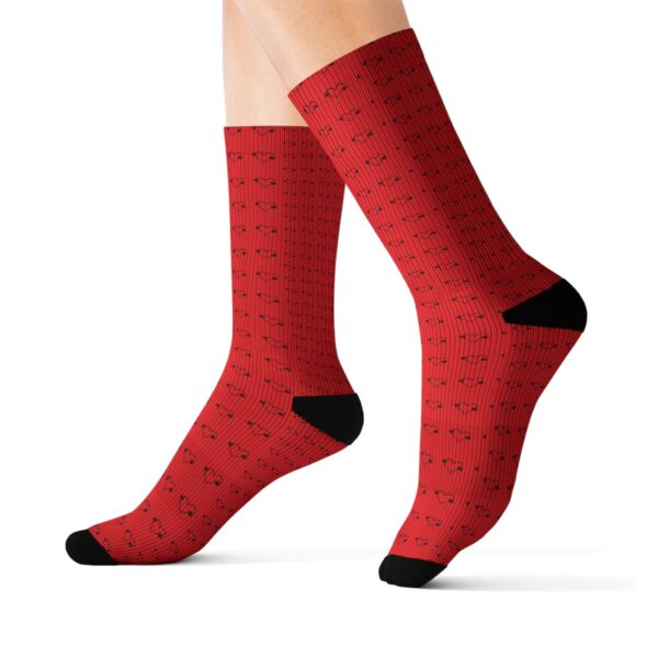 Playful Cat Lover's Sublimation Socks | Cute Meow Patterns | Cozy Gift for Pet Owners | Fun Sock Gift for Holidays, Birthdays - Image 5