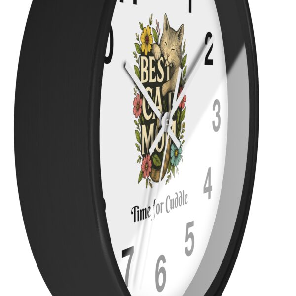 Funny Cat Wall Clock - Time is Running, Cat Decor, Unique Gift for Cat Lovers, Home Office Wall Art, Quirky Kitty Clock - Image 5