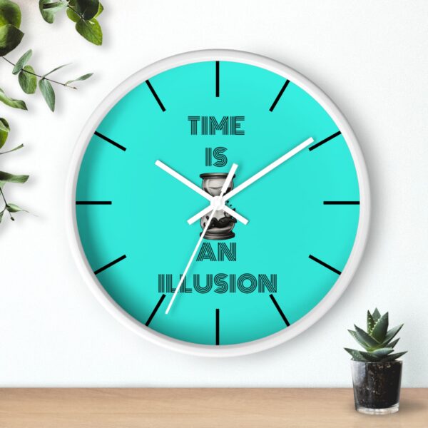 Funny Cat Wall Clock - Time is an Illusion , Cat Decor, Unique Gift for Cat Lovers, Home Office Wall Art, Quirky Kitty Clock - Image 12