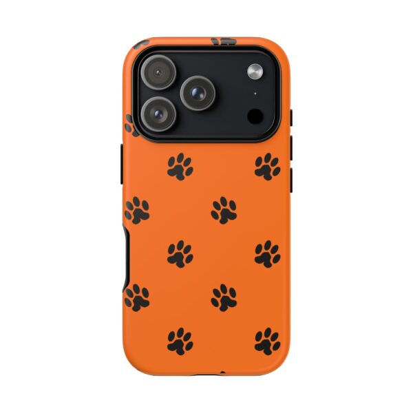 Orange Paw Print Phone Case | Tough Cases | Pet Lover Gift, Animal Print Cases, Unique Phone Cover, Fun Accessories, Birthday Gift - Image 238