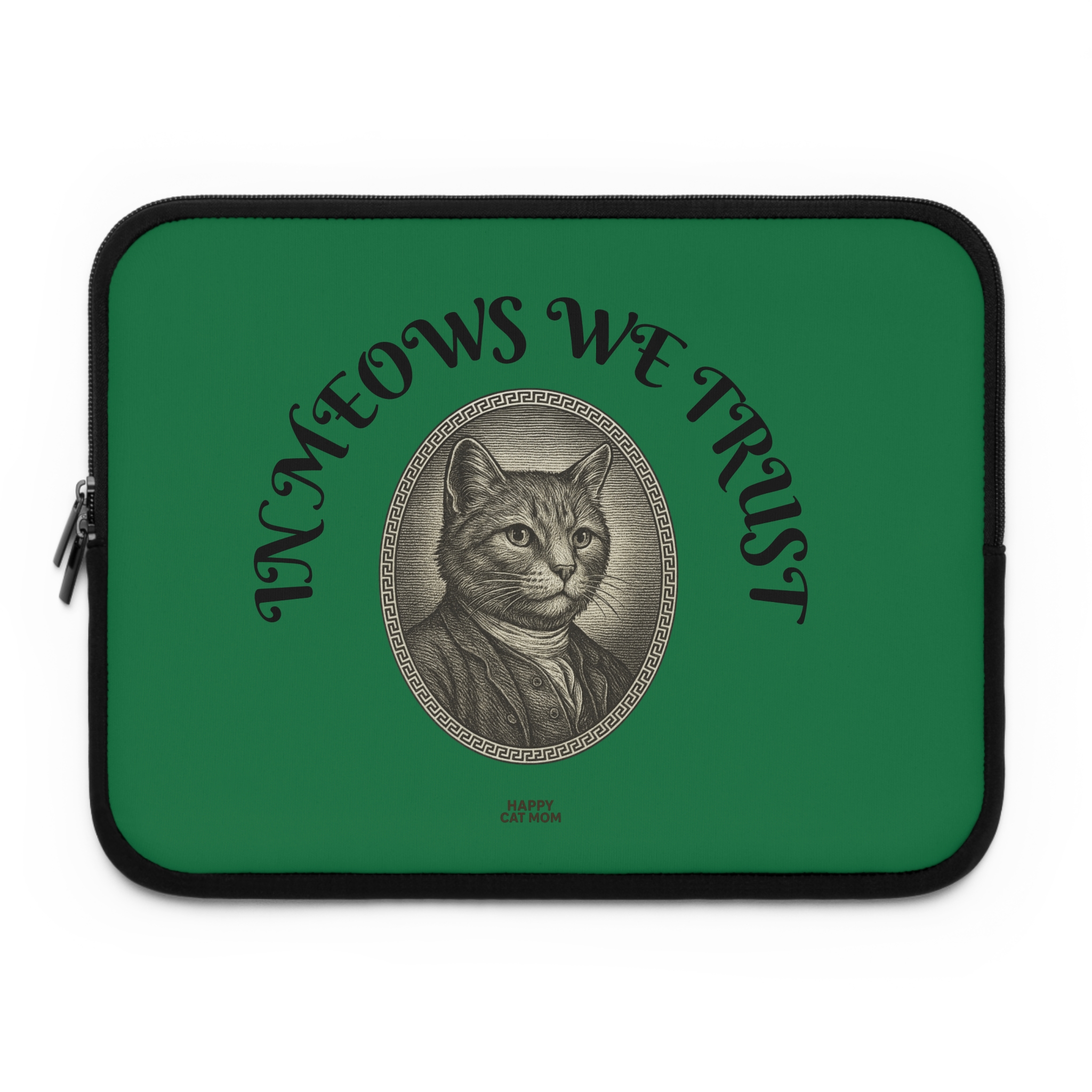 Laptop Sleeve- In Meows We Trust, Fun Tech Case, Stylish Computer Bag, Gift for Cat Lovers, Cute Accessory for Every Occasion, Laptop Protector - Image 9