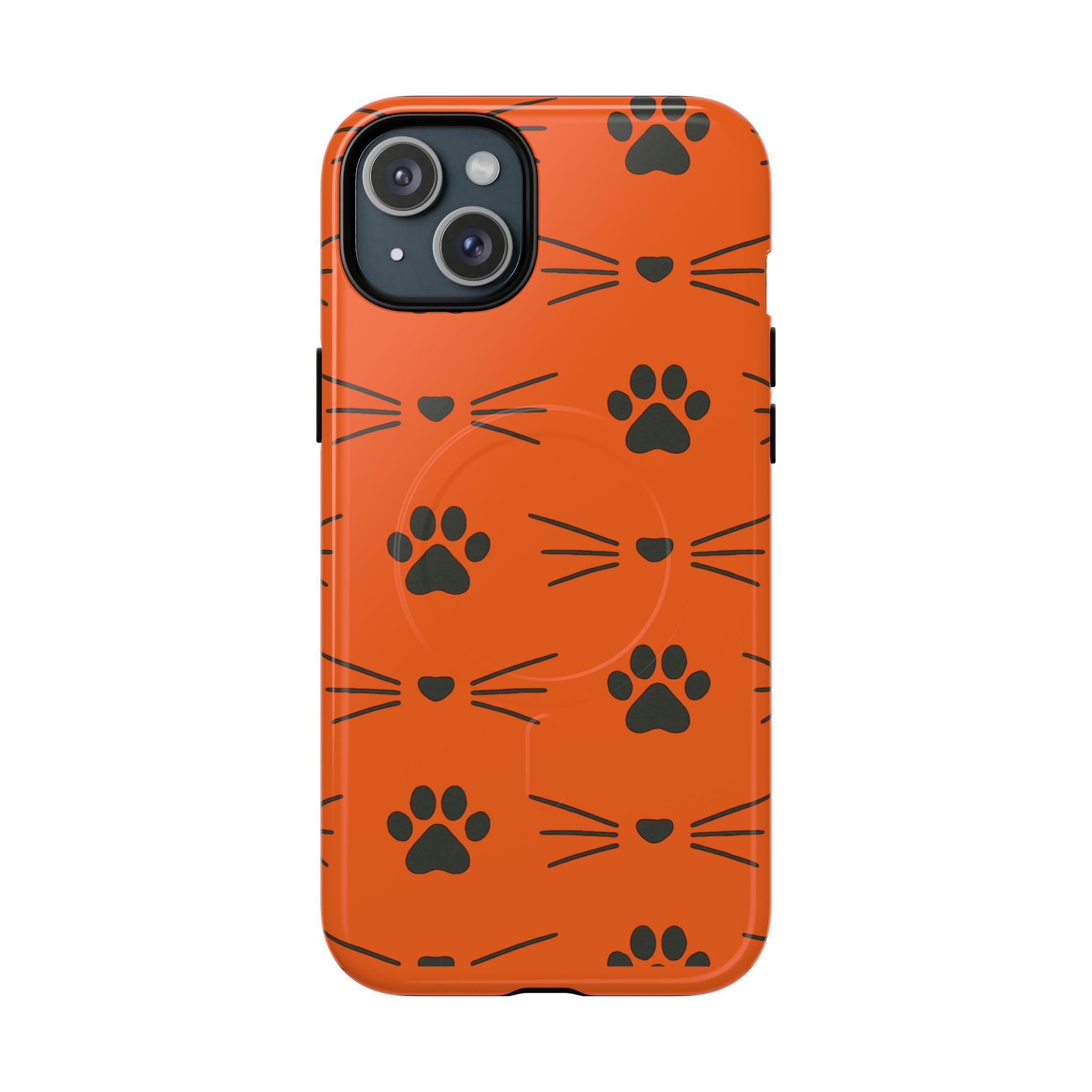 Cute Cat Pattern Magnetic Phone Case, Pet Lover Gift, Fun Yellow Phone Cover, Whiskers Design, Unique Animal Case, Birthday Gift - Image 13