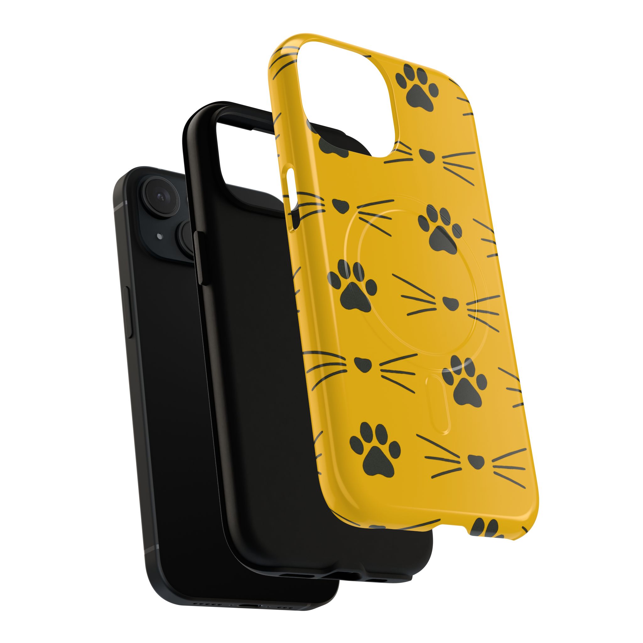 Sleek Cat Paw Magnetic Phone Case, Durable Pet Lover Accessory, Trendy Gift for Cat Owners, Protect Your Phone with Style - Image 3