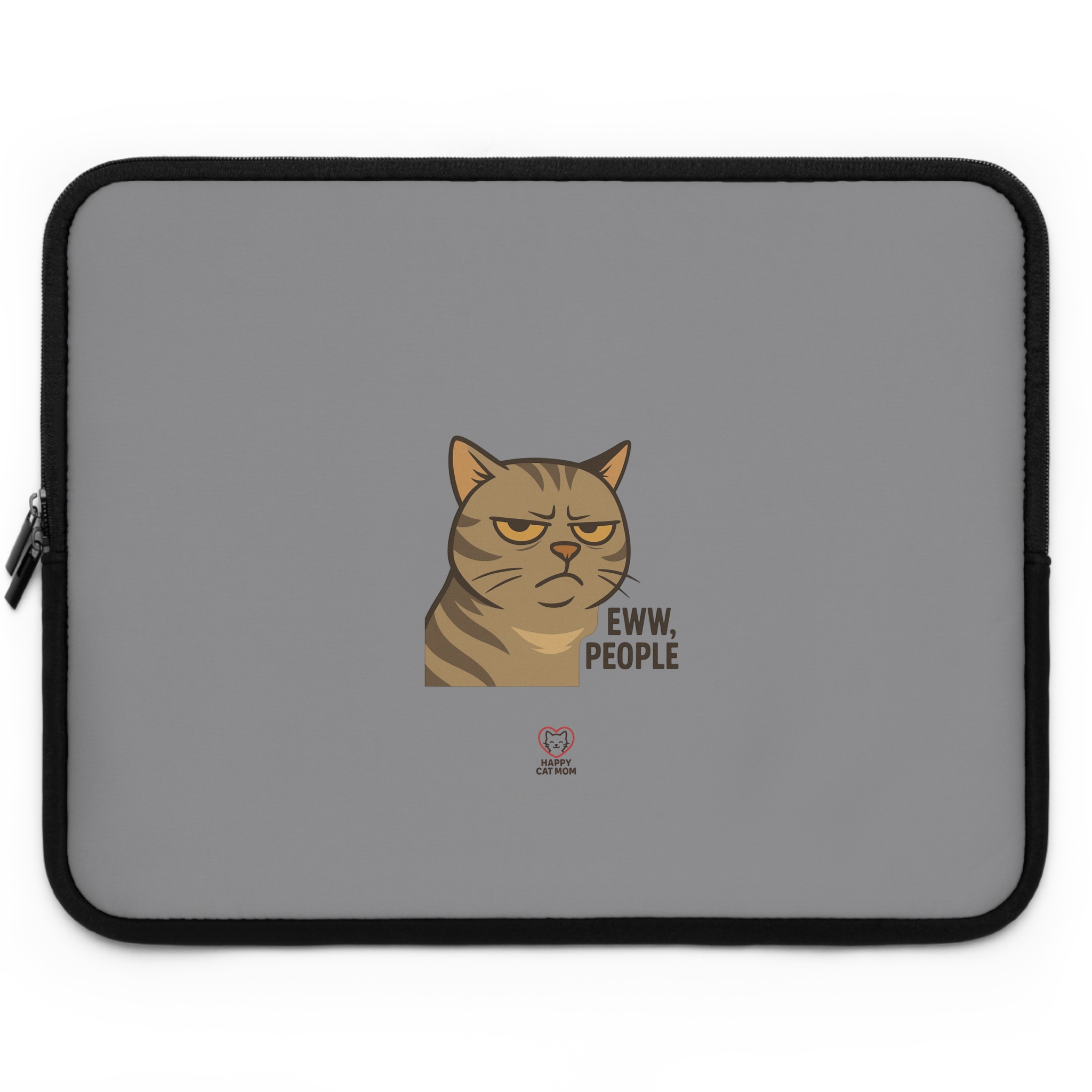 Funny Cat Laptop Sleeve - Eww People, Cute Cat Accessory for Tech Lovers, Gifts for Cat Owners, Laptop Cases, Pet Lovers - Image 9