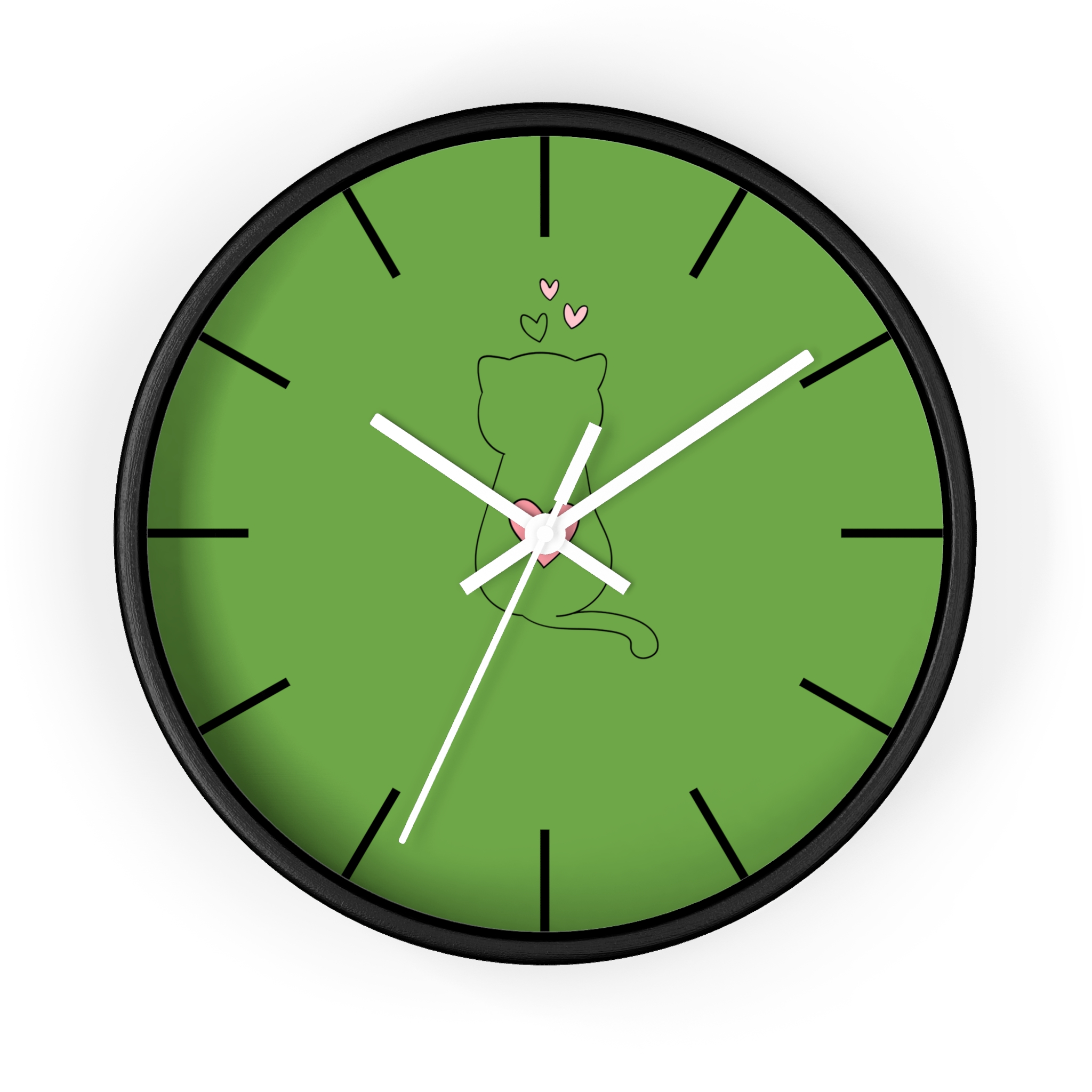 Funny Cat Wall Clock - Cute Çat , Cat Decor, Unique Gift for Cat Lovers, Home Office Wall Art, Quirky Kitty Clock - Image 4