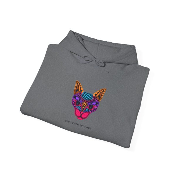 Colorful Sugar Skull Cat Hoodie | Vibrant Day of the Dead Feline Design - Image 28