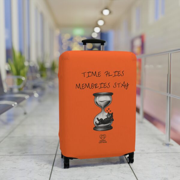 Time Flies Memories Stay Luggage Cover | Orange Hourglass Travel - Image 11