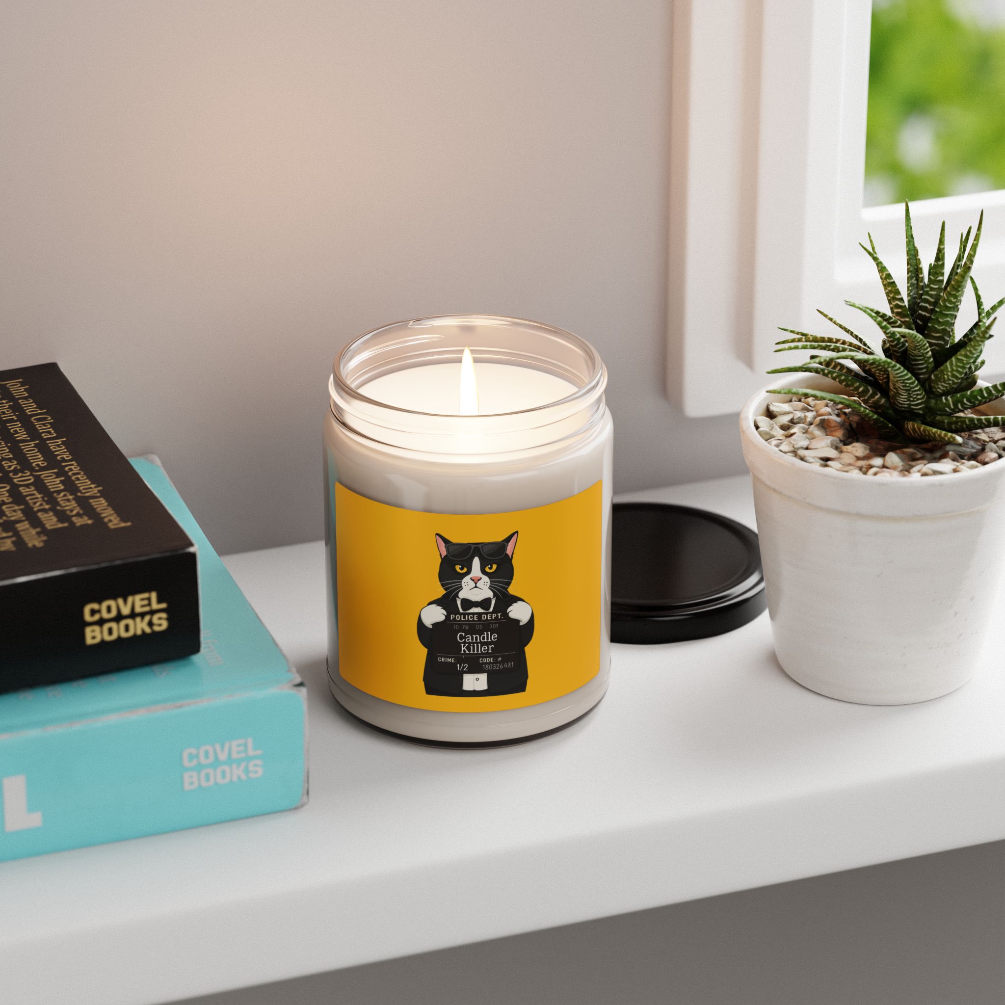 Candle Killer Cat Scented Soy Candle — 9 oz (Clean, Cozy Home Gift) - Image 4