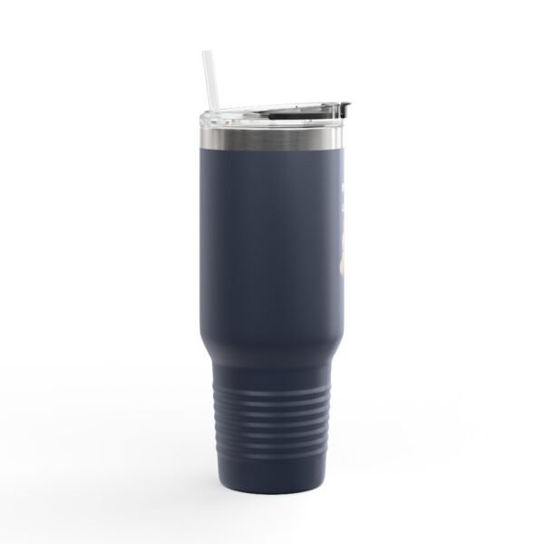Grumpy Cat Illustration Insulated Travel Mug 40oz | Me Before Coffee - Image 5