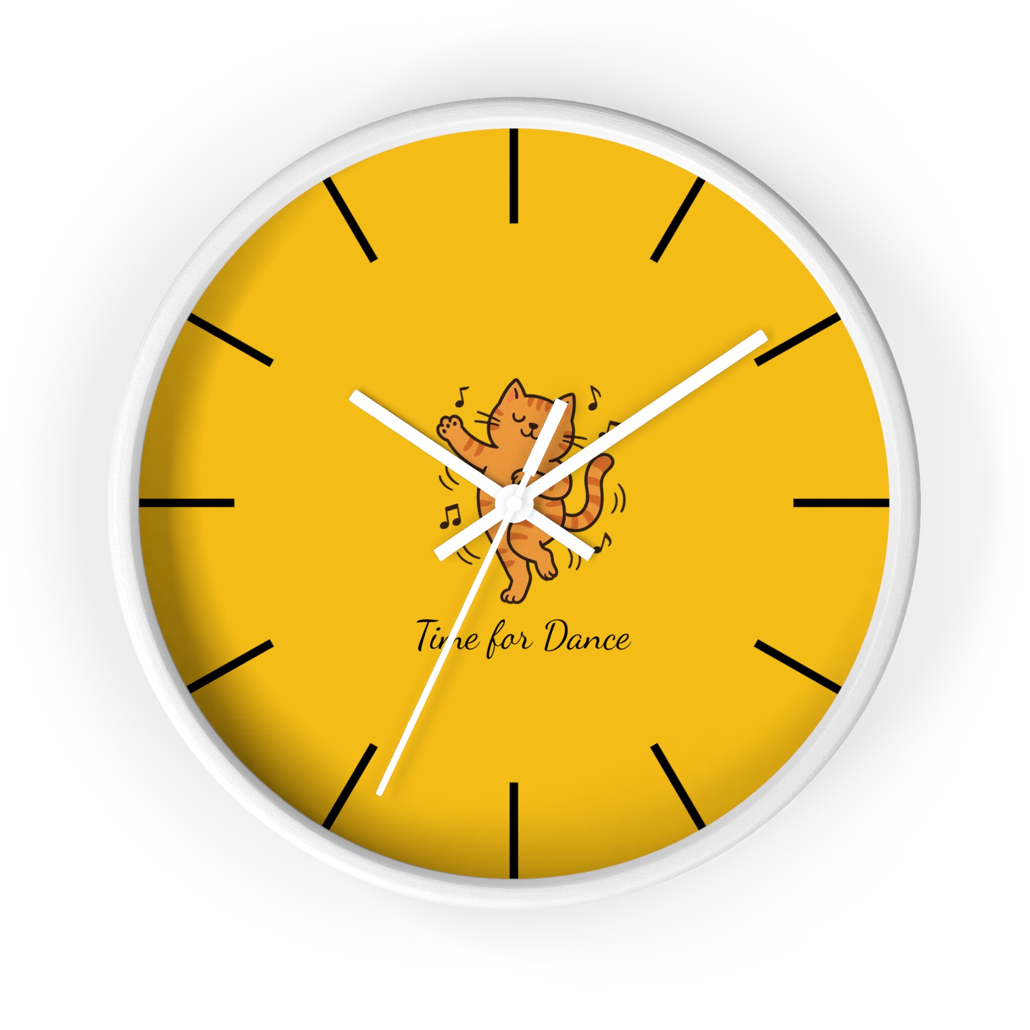 Funny Cat Wall Clock - Time for Dance, Cat Decor, Unique Gift for Cat Lovers, Home Office Wall Art, Quirky Kitty Clock - Image 10