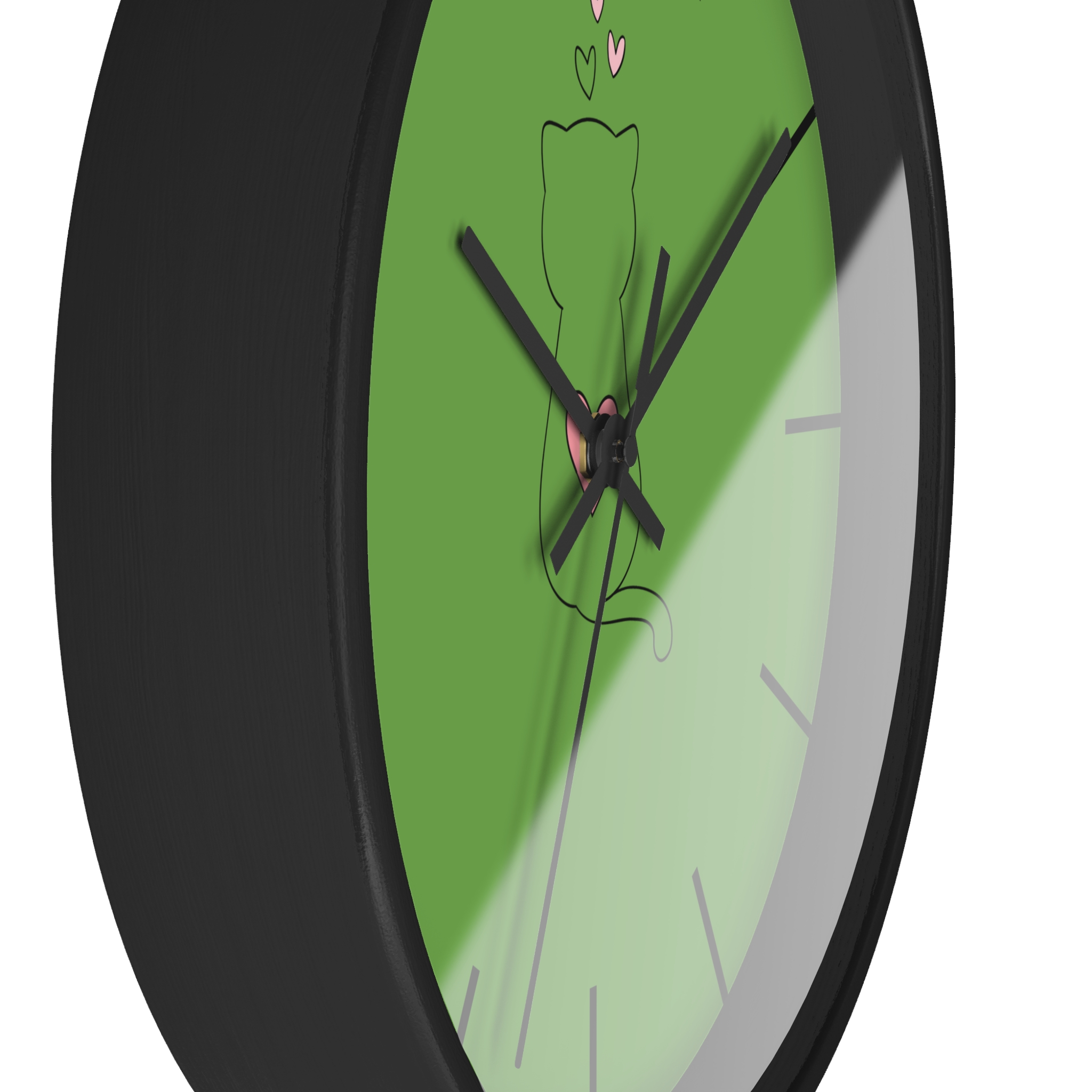 Funny Cat Wall Clock - Cute Çat , Cat Decor, Unique Gift for Cat Lovers, Home Office Wall Art, Quirky Kitty Clock - Image 2