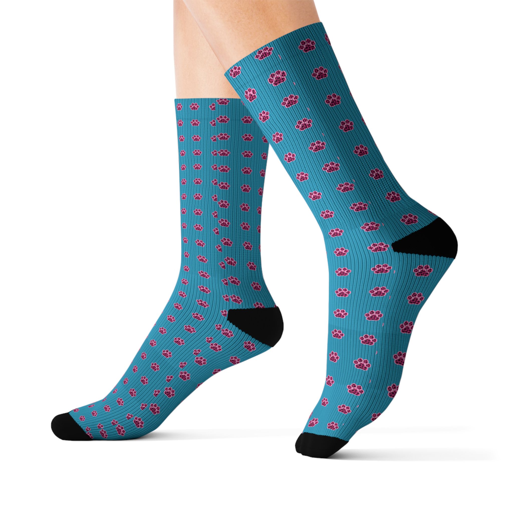 Playful Cat Lover's Sublimation Socks | Cute Meow Patterns | Cozy Gift for Pet Owners | Fun Sock Gift for Holidays, Birthdays