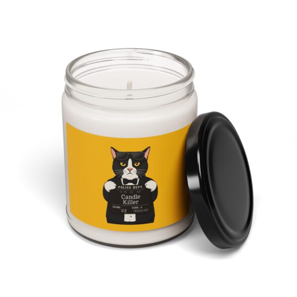 Candle Killer Cat Scented Soy Candle — 9 oz (Clean, Cozy Home Gift) - Image 3