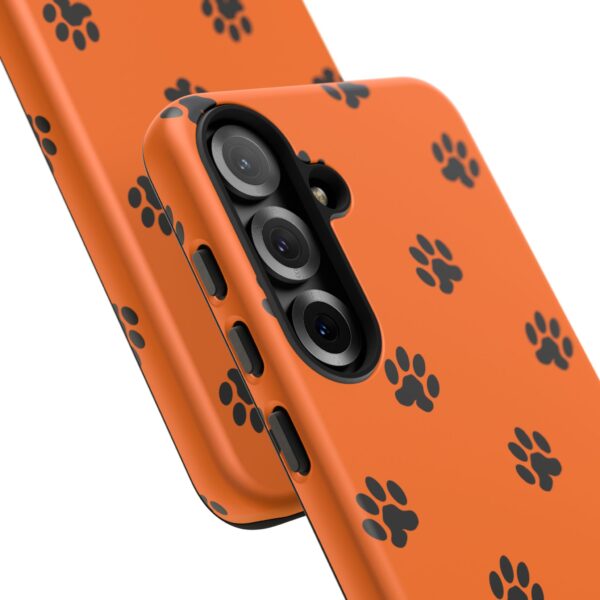 Orange Paw Print Phone Case | Tough Cases | Pet Lover Gift, Animal Print Cases, Unique Phone Cover, Fun Accessories, Birthday Gift - Image 222