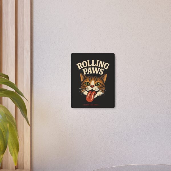 Metal Wall Art Sign, Cat Lover Decor, Rolling Paws Sign, Funny Pet Sign, Happy Cat Mom Gift, Feline Home Accent - Image 8