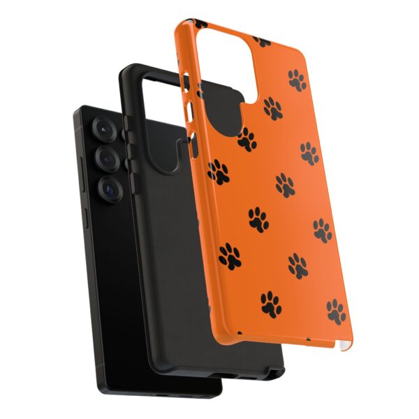 Orange Paw Print Phone Case | Tough Cases | Pet Lover Gift, Animal Print Cases, Unique Phone Cover, Fun Accessories, Birthday Gift - Image 228