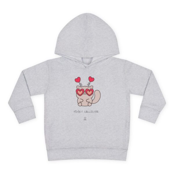 Heart Eyes Cat Toddler Hoodie | Cute Kitty Valentine Pullover - Image 9