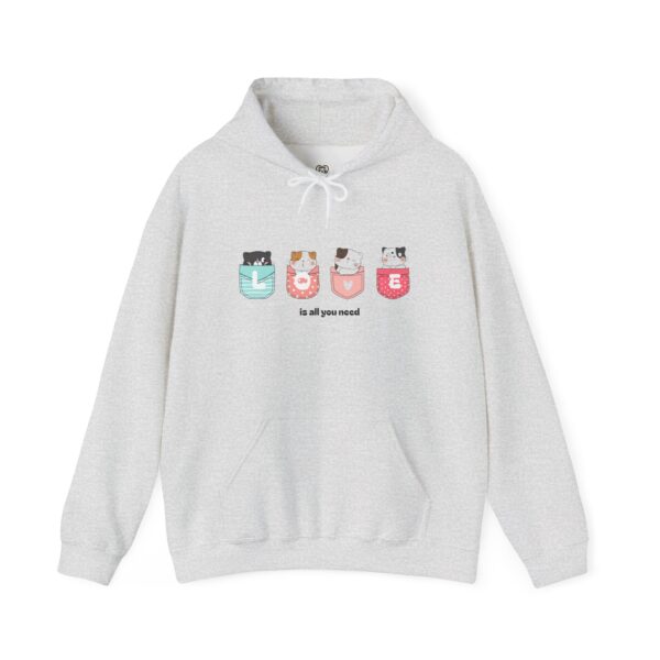 Kawaii Cats in Pockets Hoodie | Cute Cat Illustration Sweatshirt - Image 5