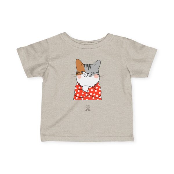 Calico Cat in Polka Dot Sweater Infant Tee | Cute Kitten Baby Shirt - Image 4