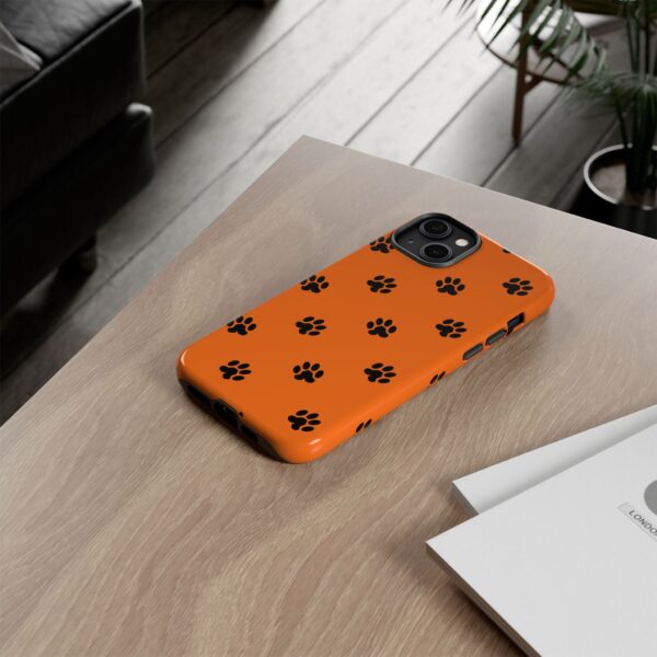 Orange Paw Print Phone Case | Tough Cases | Pet Lover Gift, Animal Print Cases, Unique Phone Cover, Fun Accessories, Birthday Gift - Image 92