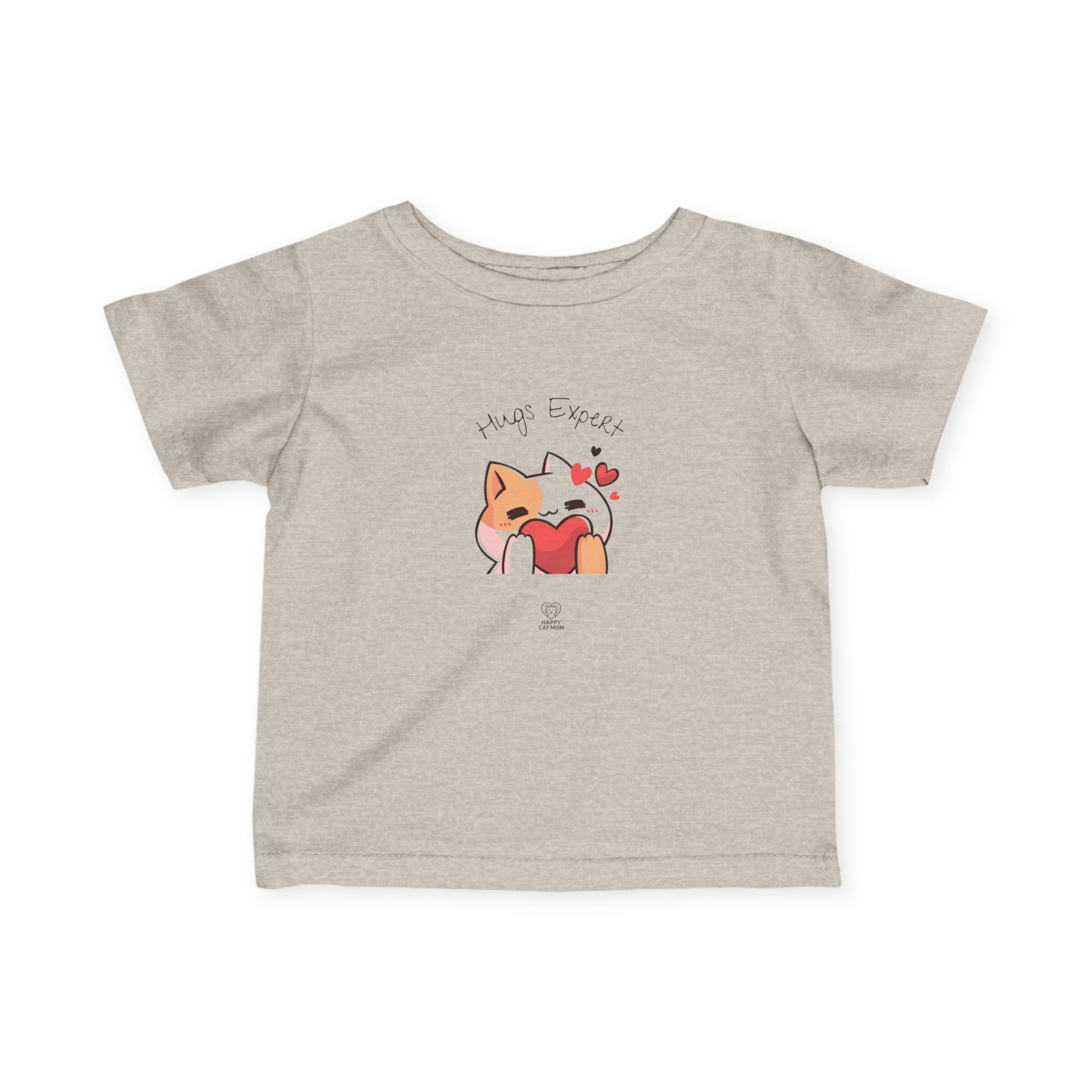 Cute Cat Hugging Heart Infant Tee | Kawaii Kitty Love Graphic - Image 4