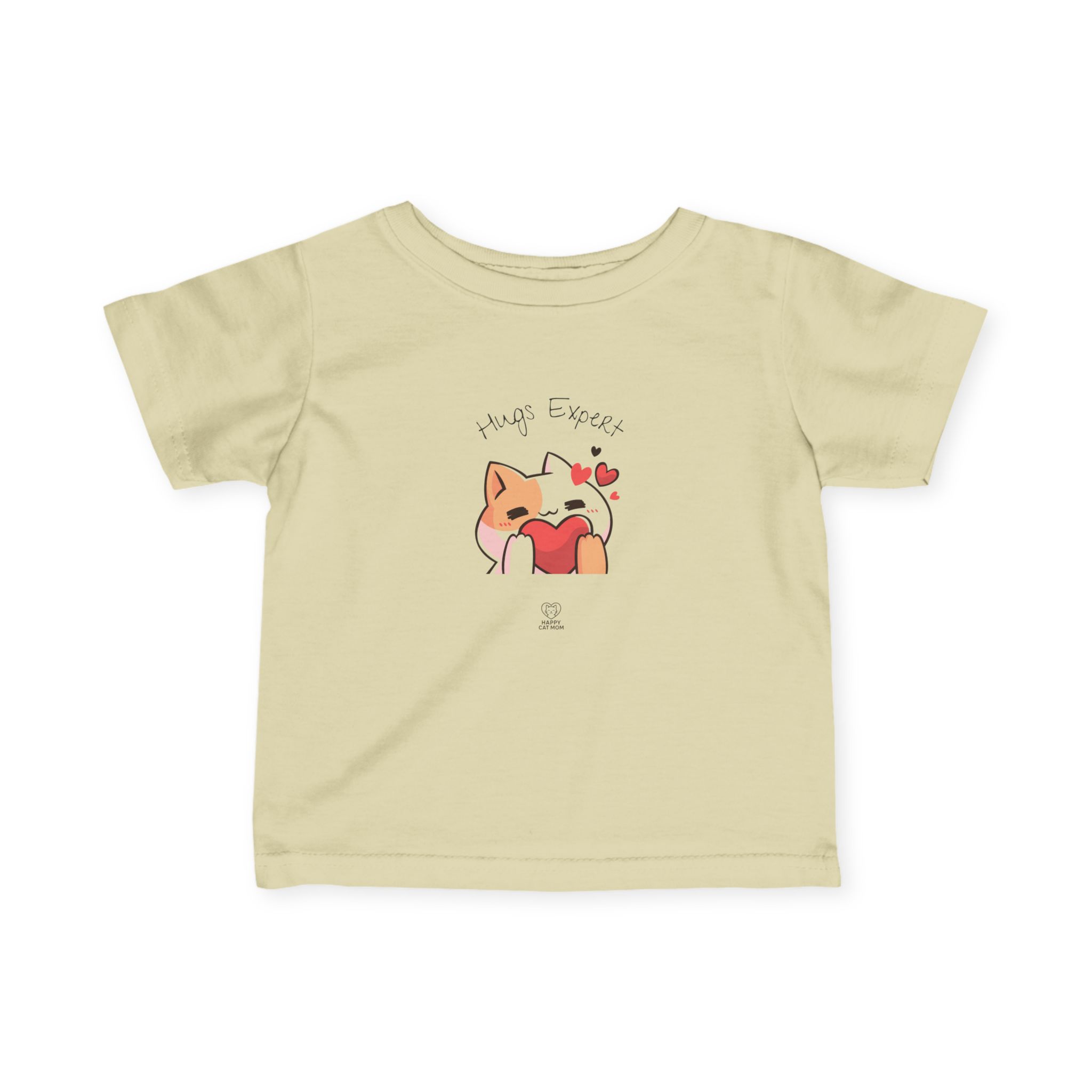 Cute Cat Hugging Heart Infant Tee | Kawaii Kitty Love Graphic - Image 7