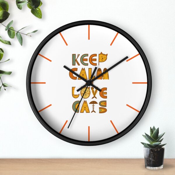 Copy of Funny Cat Wall Clock - Time is Running, Cat Decor, Unique Gift for Cat Lovers, Home Office Wall Art, Quirky Kitty Clock - Image 3