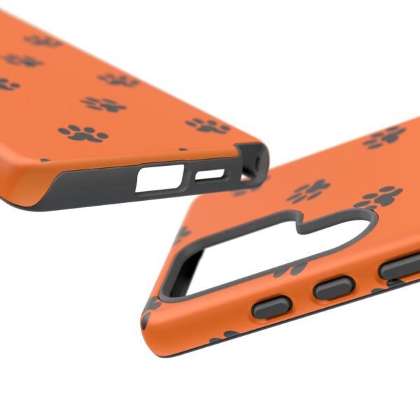 Orange Paw Print Phone Case | Tough Cases | Pet Lover Gift, Animal Print Cases, Unique Phone Cover, Fun Accessories, Birthday Gift - Image 231