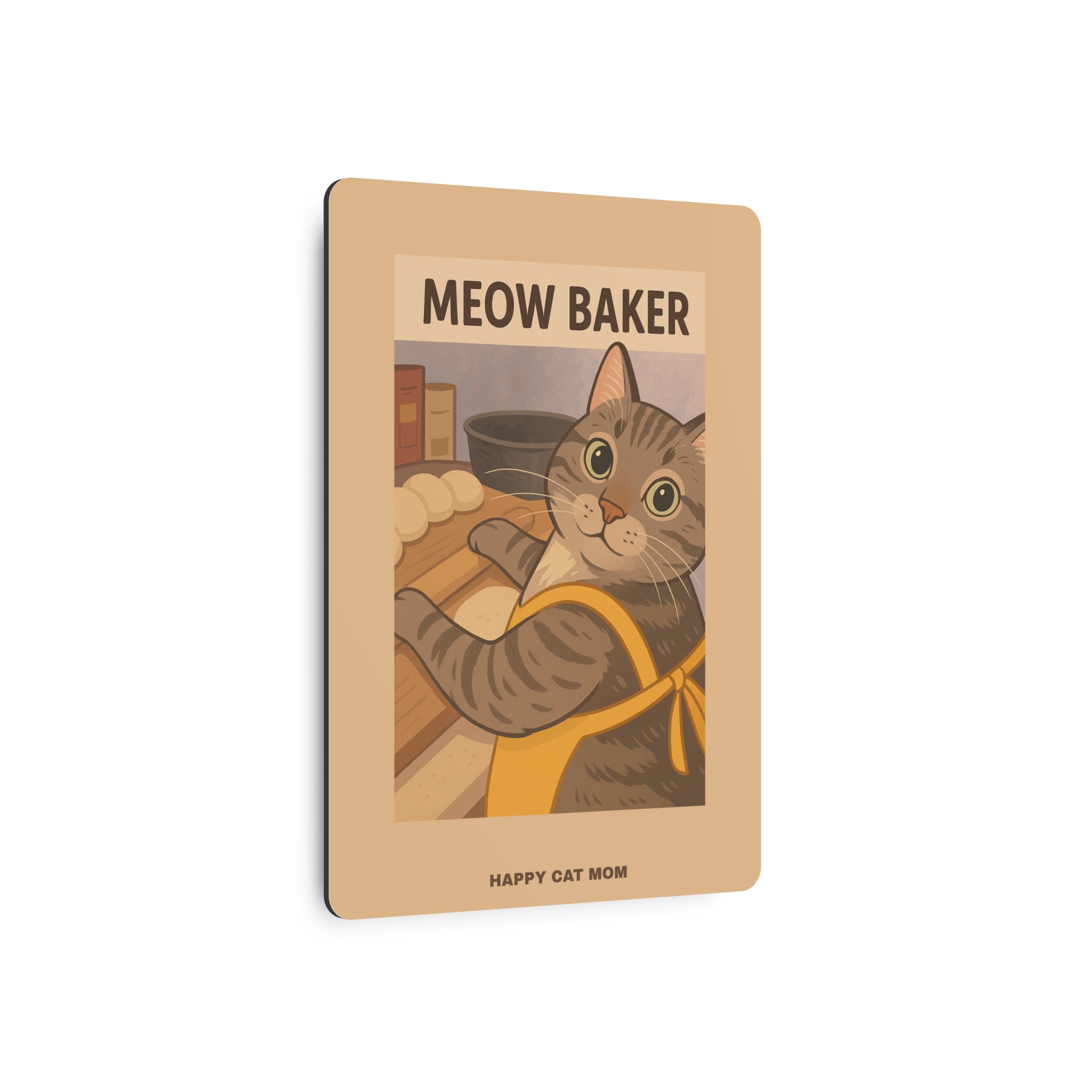 Cat Themed Kitchen Metal Art Sign, Meow Baker Decor, Funny Cat Signage, Gift for Cat Lovers, Kitchen Wall Art - Image 3