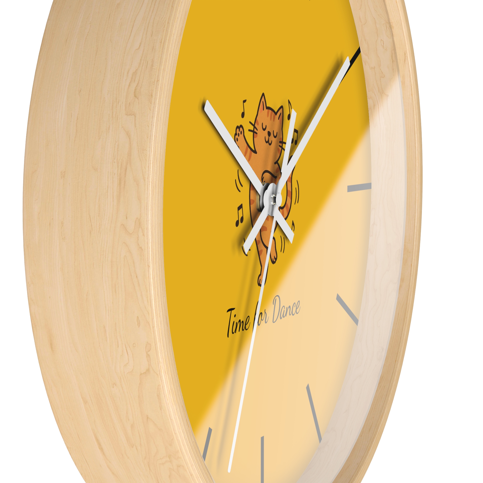 Funny Cat Wall Clock - Time for Dance, Cat Decor, Unique Gift for Cat Lovers, Home Office Wall Art, Quirky Kitty Clock - Image 17