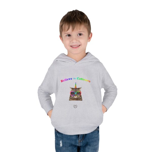 Believe in Caticorn Toddler Hoodie | Rainbow Cat Unicorn Pullover - Image 11