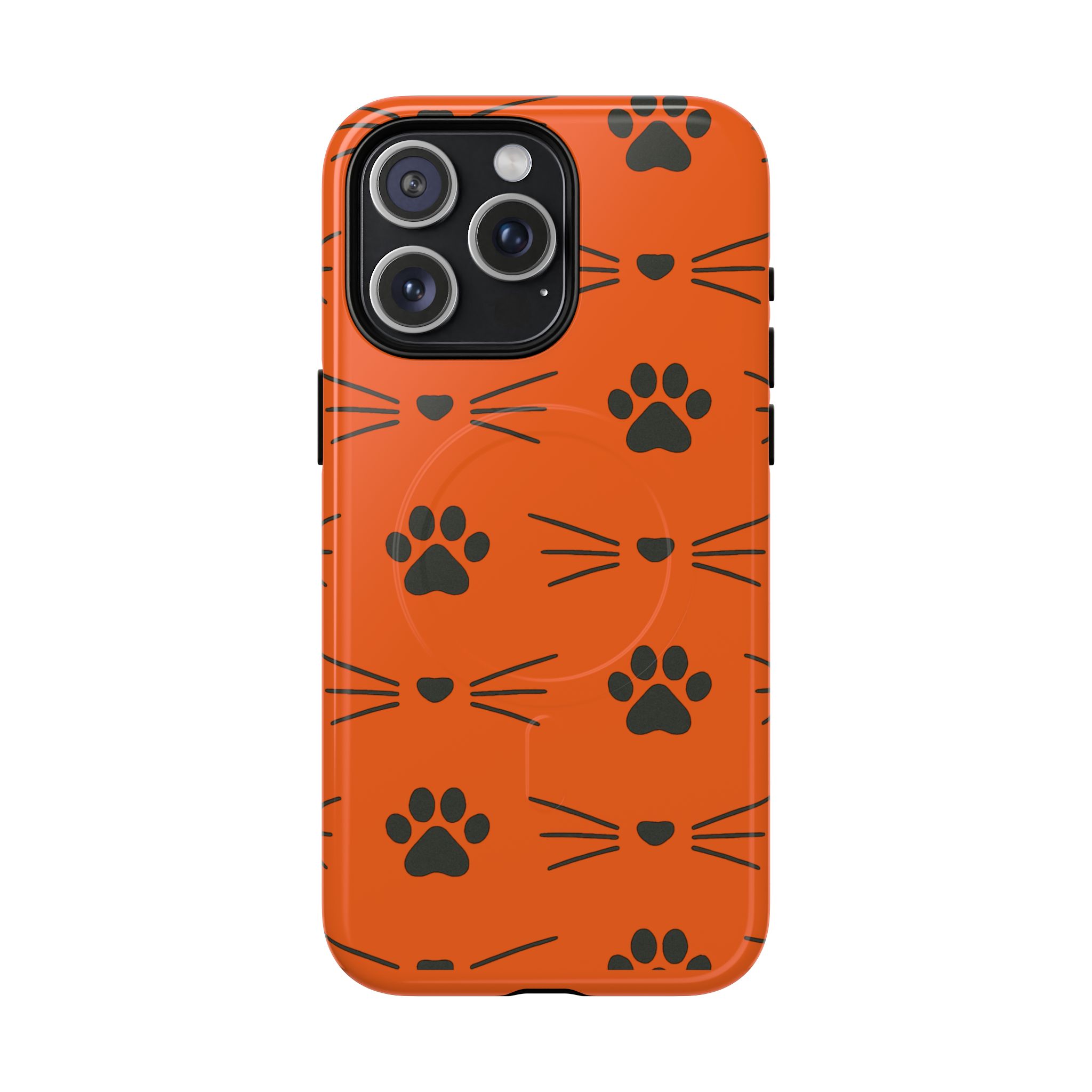 Cute Cat Pattern Magnetic Phone Case, Pet Lover Gift, Fun Yellow Phone Cover, Whiskers Design, Unique Animal Case, Birthday Gift - Image 19
