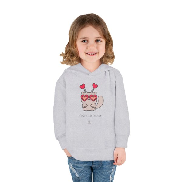 Heart Eyes Cat Toddler Hoodie | Cute Kitty Valentine Pullover - Image 12