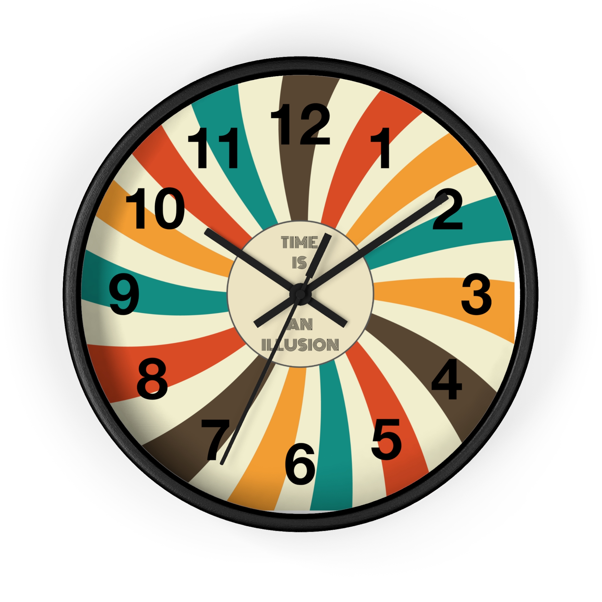 Funny Cat Wall Clock - Time is an Illusion, Cat Decor, Unique Gift for Cat Lovers, Home Office Wall Art, Quirky Kitty Clock