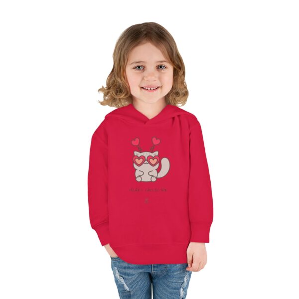 Heart Eyes Cat Toddler Hoodie | Cute Kitty Valentine Pullover - Image 28