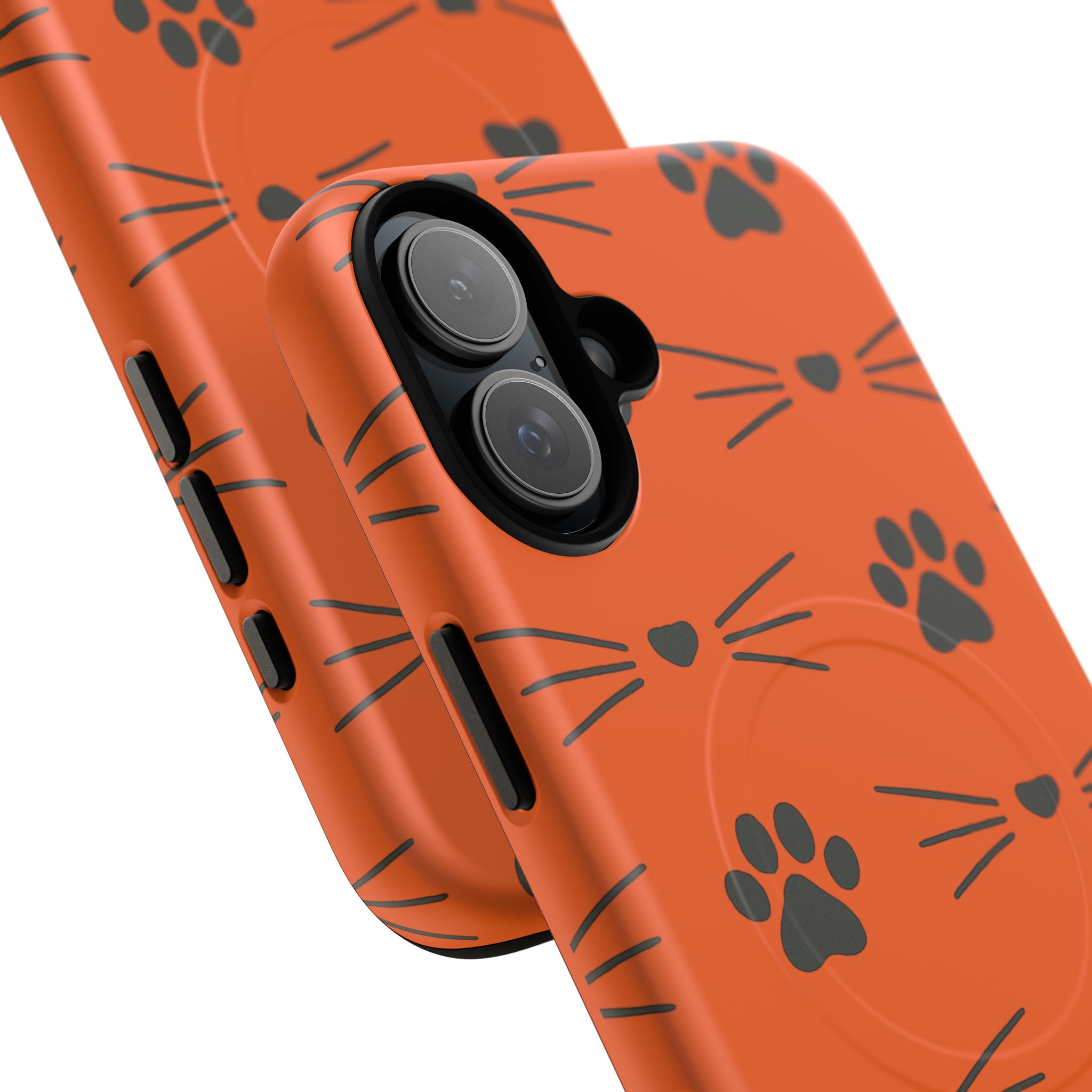 Cute Cat Pattern Magnetic Phone Case, Pet Lover Gift, Fun Yellow Phone Cover, Whiskers Design, Unique Animal Case, Birthday Gift - Image 71