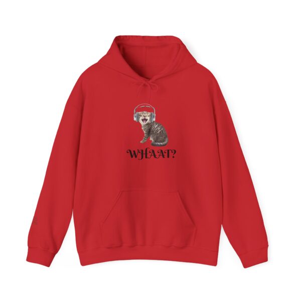 Cat Wearing Headphones 'Whaat?' Hoodie | Funny Kitty Graphic - Image 33