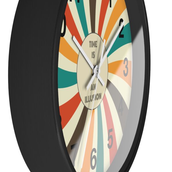Funny Cat Wall Clock - Time is an Illusion, Cat Decor, Unique Gift for Cat Lovers, Home Office Wall Art, Quirky Kitty Clock - Image 5
