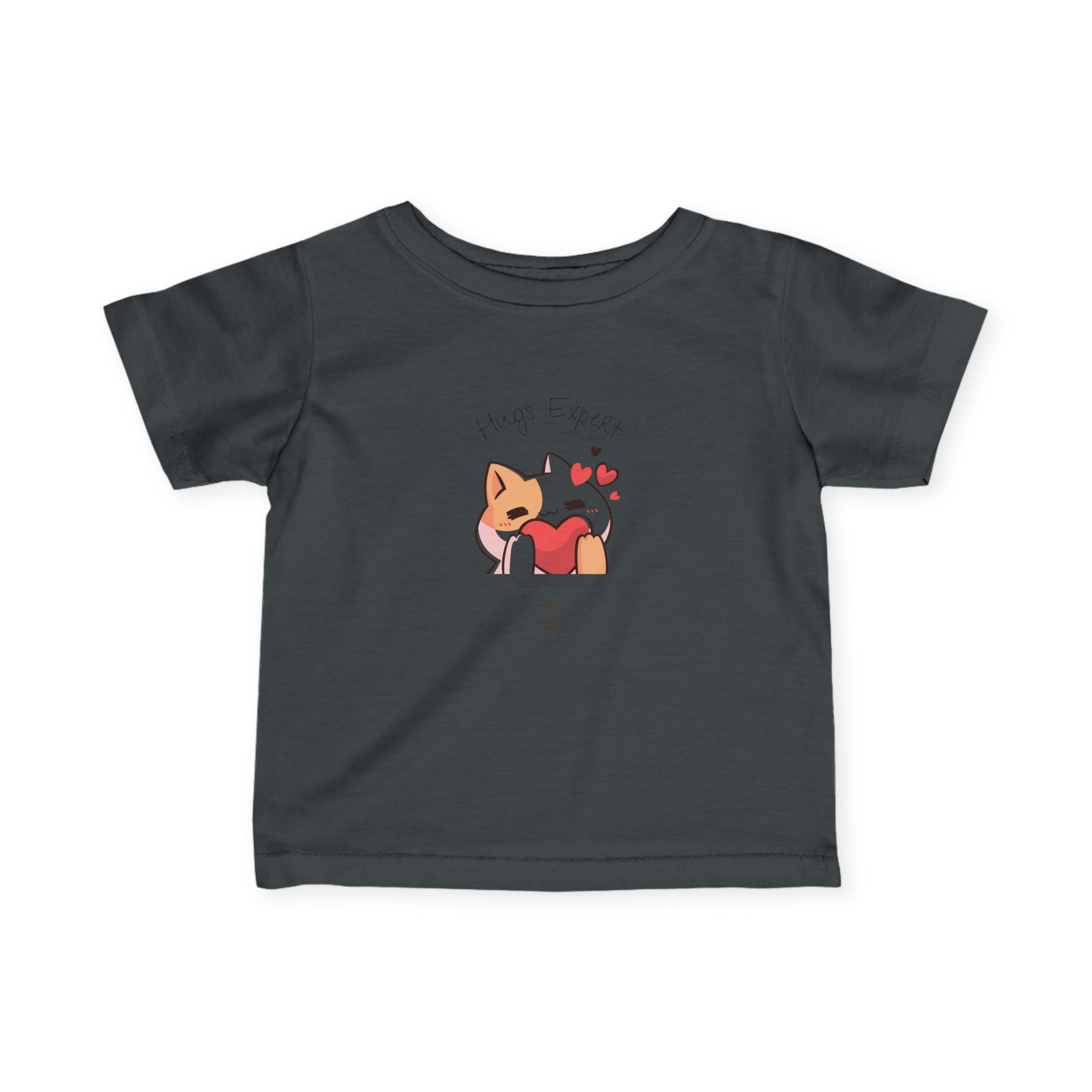 Cute Cat Hugging Heart Infant Tee | Kawaii Kitty Love Graphic - Image 16